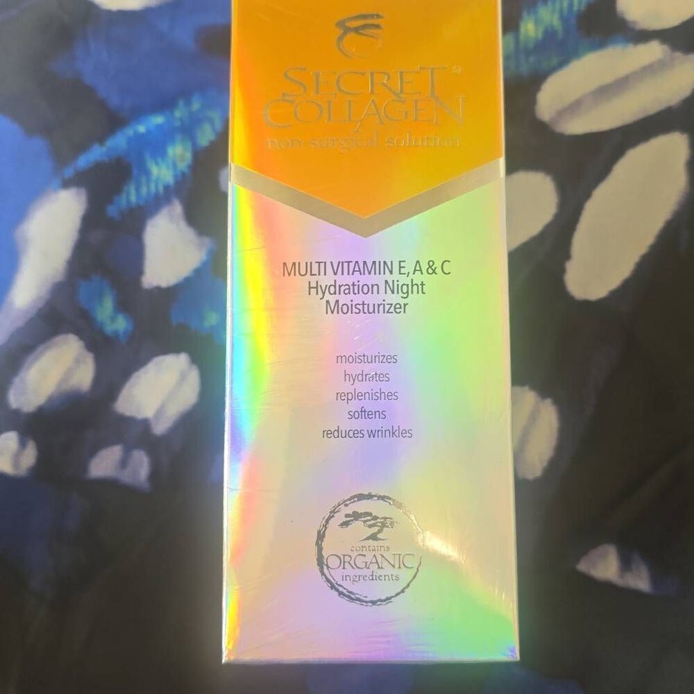 Secret Collagen Multi Vitamin E, A & C Hydration Night Moisturizer NIB